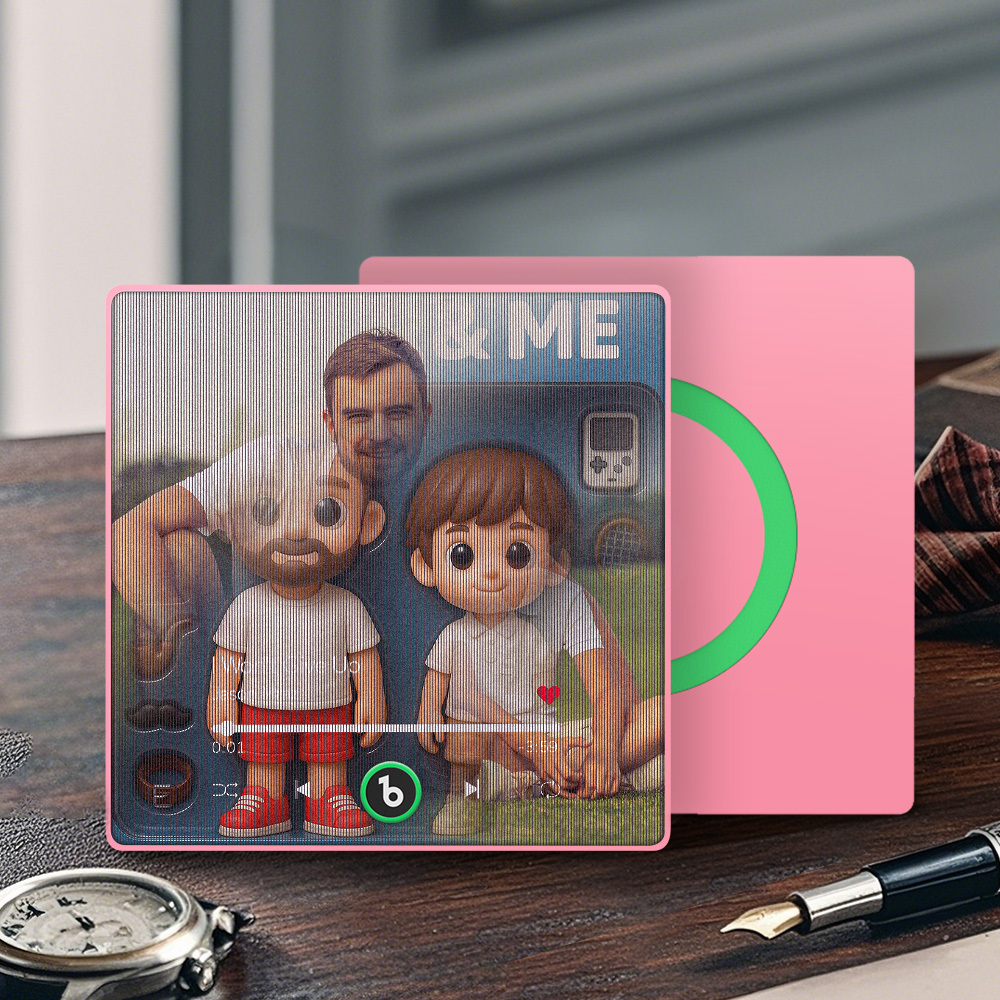 Custom Music Fridge Magnet Cartoon Photo Lenticular Gift - MyPhotoSocksAu