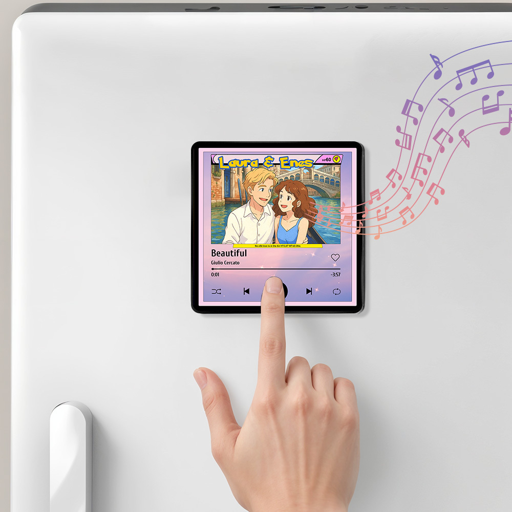 Custom Cartoon Dad Photo Fridge Magnet Music Can Be Played Without Cell Phone Music Photo Fridge Magnet Decoration for Lover - MyPhotoSocksAu