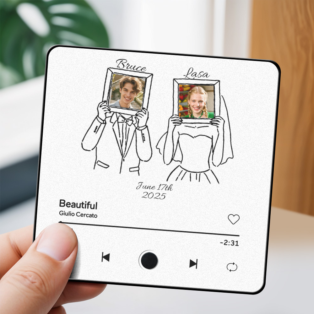 Custom Photo Fridge Magnet Music Can Be Played Without Cell Phone Music Fridge Magnet - MyPhotoSocksAu