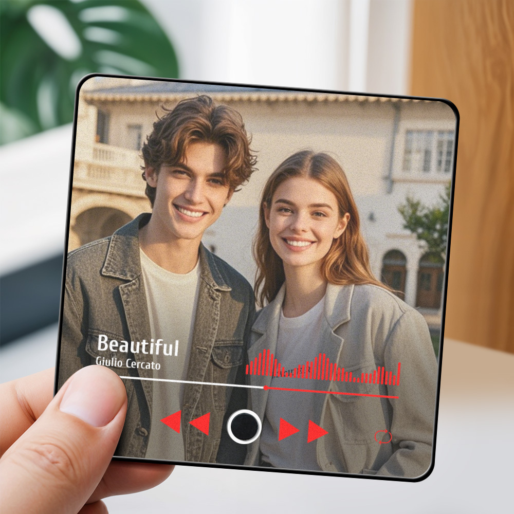 Personalized Couple Photo Album Fridge Magnet Music Can Be Played Without Cell Phone Music Fridge Magnet Pro - MyPhotoSocksAu