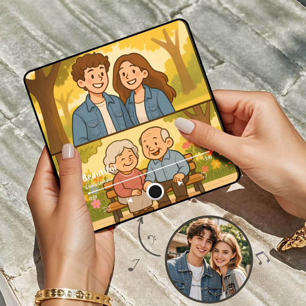 Custom Cartoon Photo Style Fridge Magnet Music Can Be Played Without Cell Phone Music Cartoon Poster Fridge Magnet - MyPhotoSocksAu