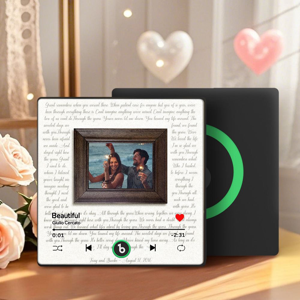 Personalized Couple Photo Album Fridge Magnet Music Can Be Played Without Cell Phone Music Fridge Magnet Pro - MyPhotoSocksAu