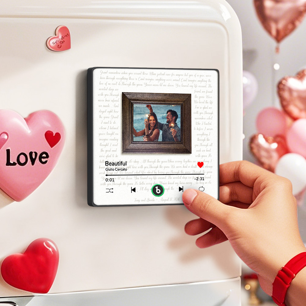 Custom Photo Fridge Magnet Music Can Be Played Without Cell Phone Music Fridge Magnets - MyPhotoSocksAu