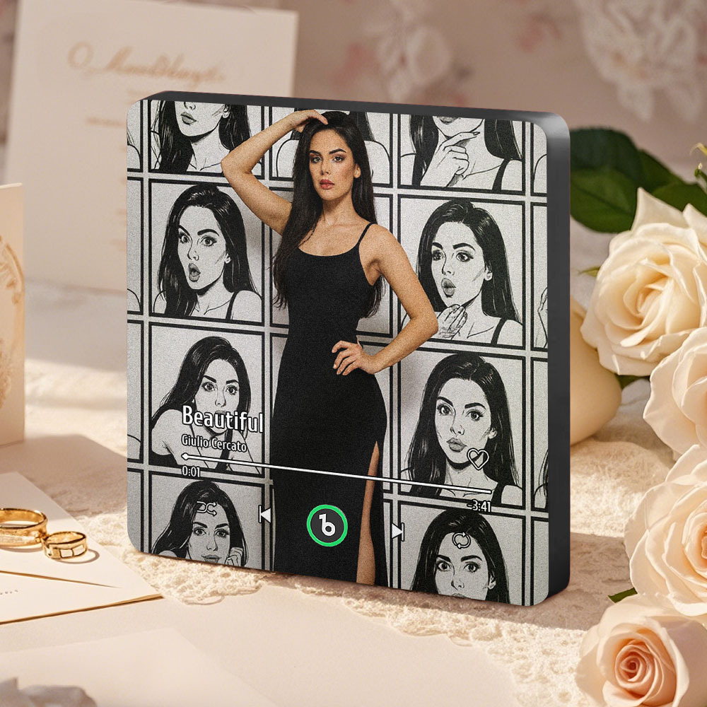 Custom Hand-Painted Style Photo Fridge Magnet Music Can Be Played Without Cell Phone Music Cartoon Poster Bluetooth Fridge Magnet - MyPhotoSocksAu