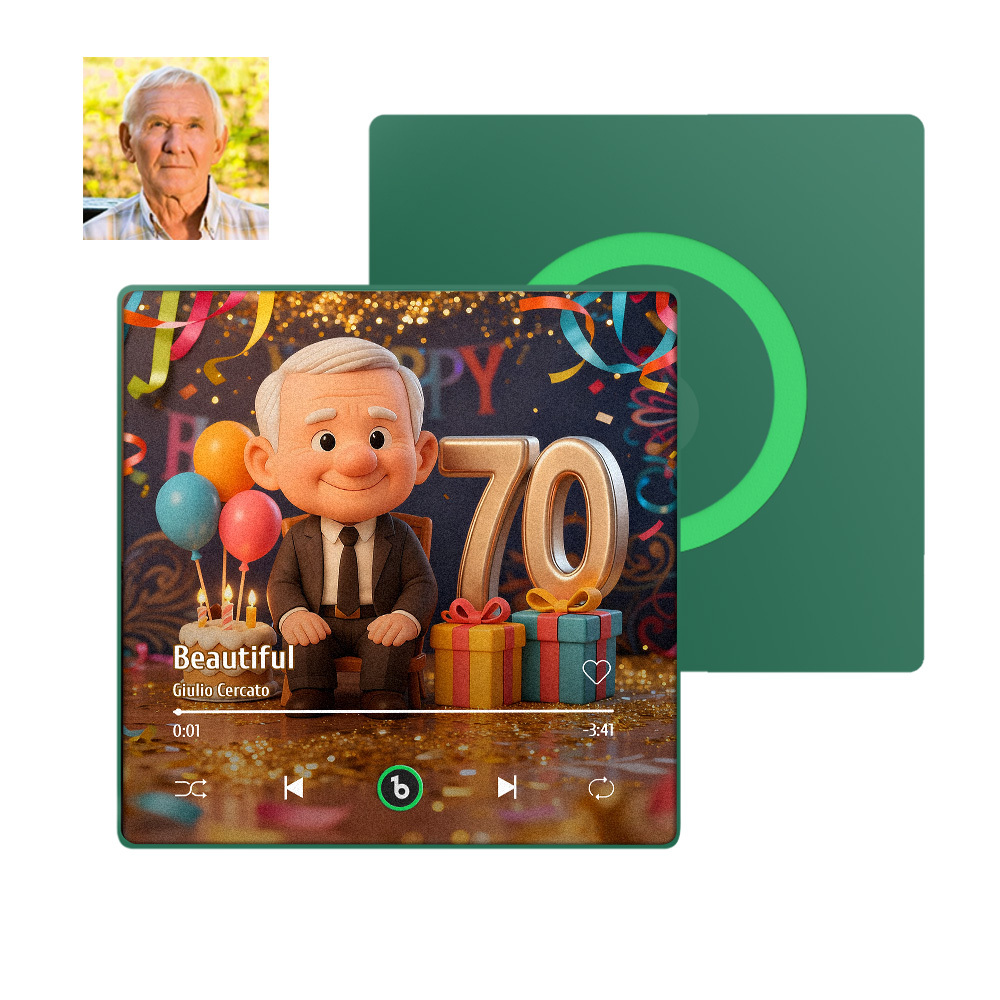 Custom Men`s Birthday Gifts Cartoon Music Fridge Magnet - MyPhotoSocksAu