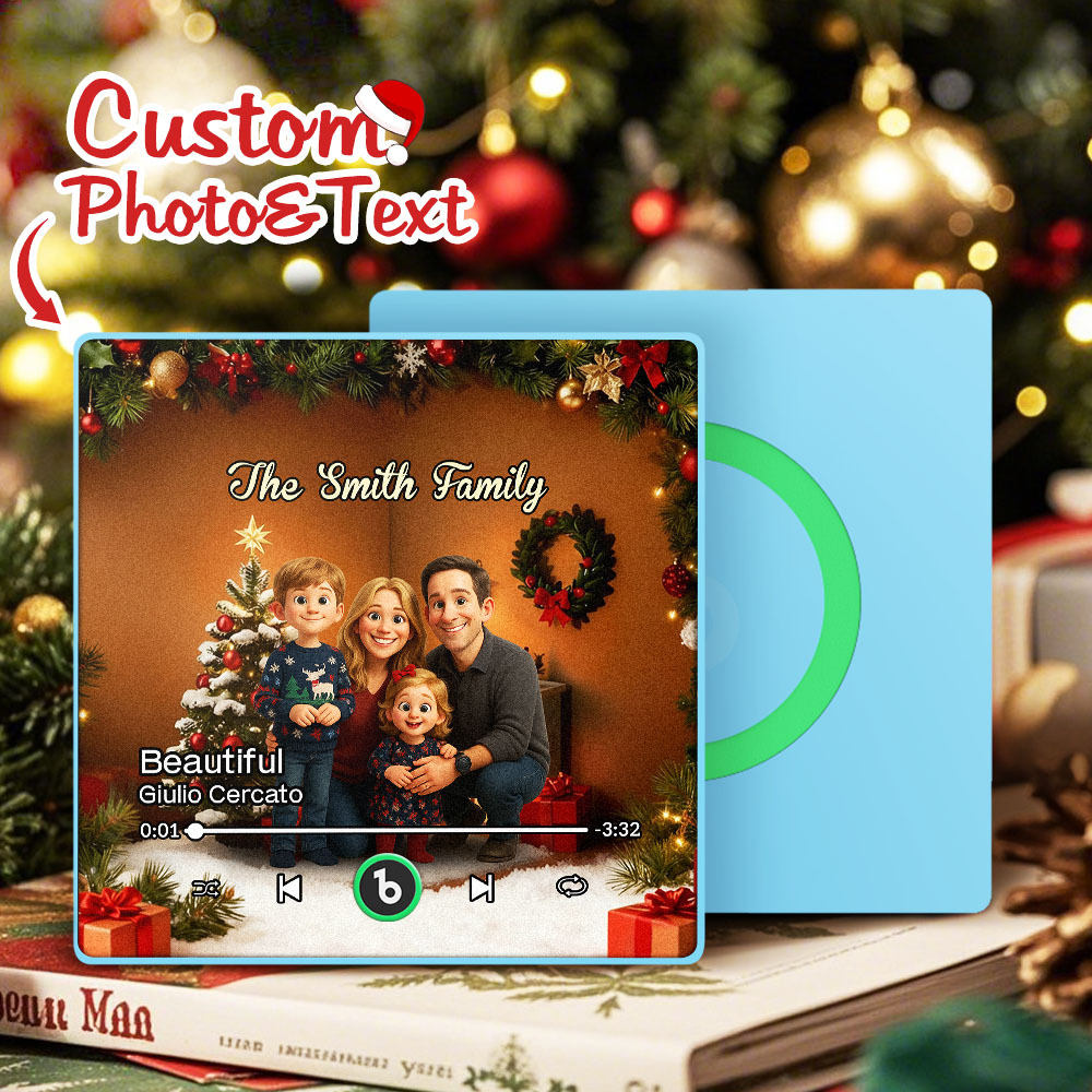 Personalized Family Photo Gifts Cartoon Music Fridge Magnet - MyPhotoSocksAu