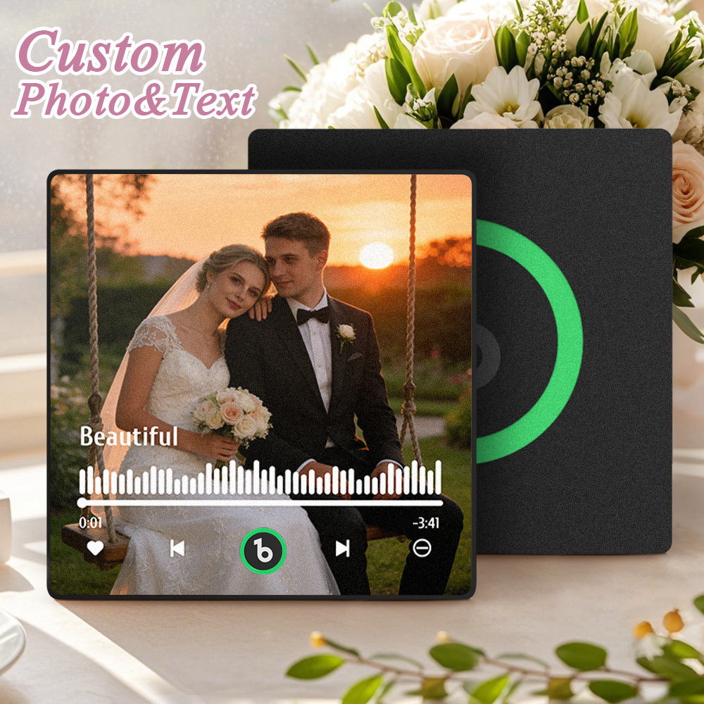 Custom Music Fridge Magnet Love Movie & Infinity Music Album Fridge Magnet Photo Music Wall Photo Music Movement That Can Be Played Valentine's Day Gifts Gift Idea - MyPhotoSocksAu