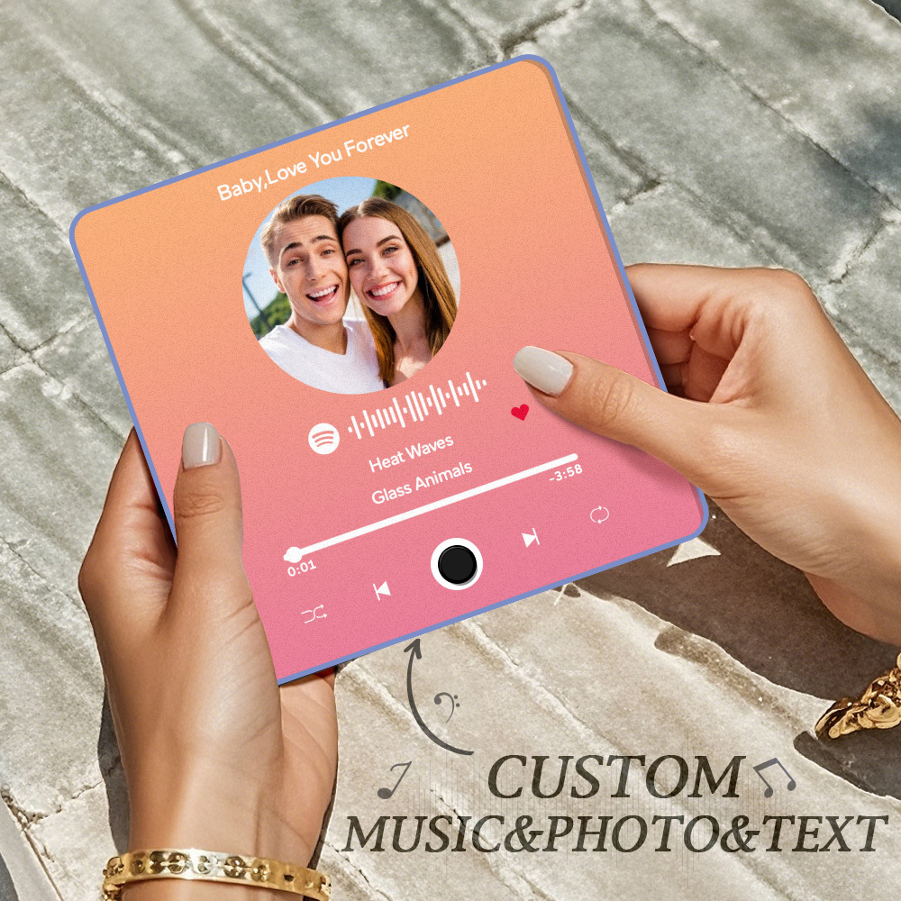 Personalized Photo Album Fridge Magnet Music Wall Photo Sticker Music Movement That Can Be Played Without Cell Phone Music Fridge Magnet Pro Can Play Songs - MyPhotoSocksAu