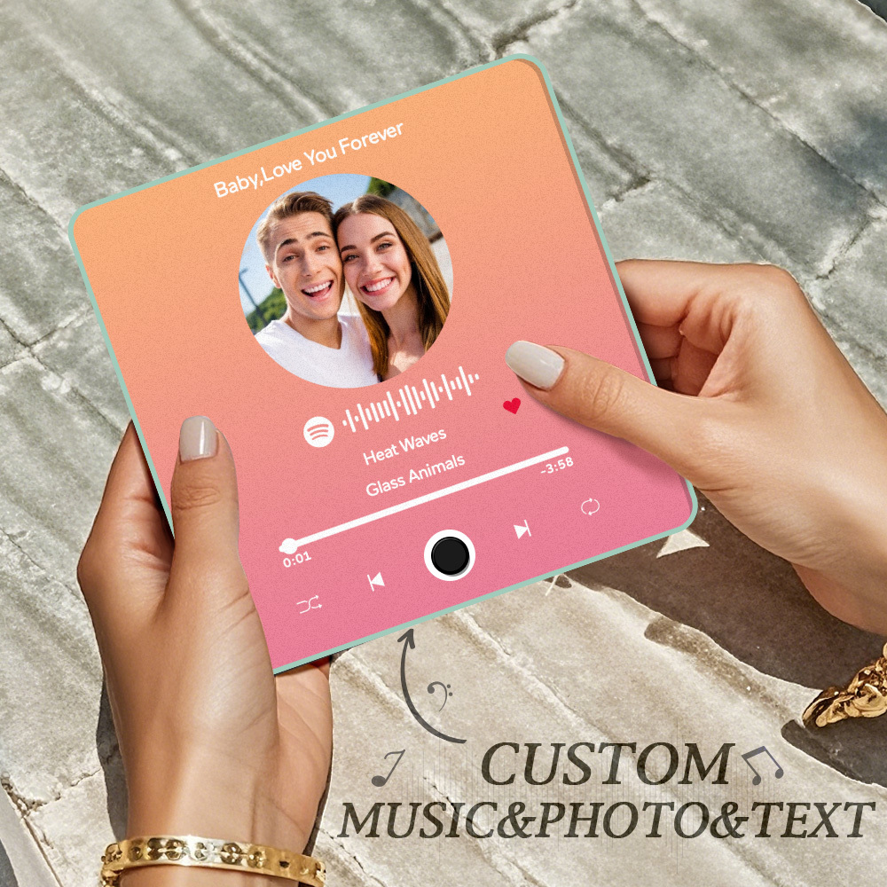 Personalized Photo Album Fridge Magnet Music Wall Photo Sticker Music Movement That Can Be Played Without Cell Phone Music Fridge Magnet Pro Can Play Songs - MyPhotoSocksAu