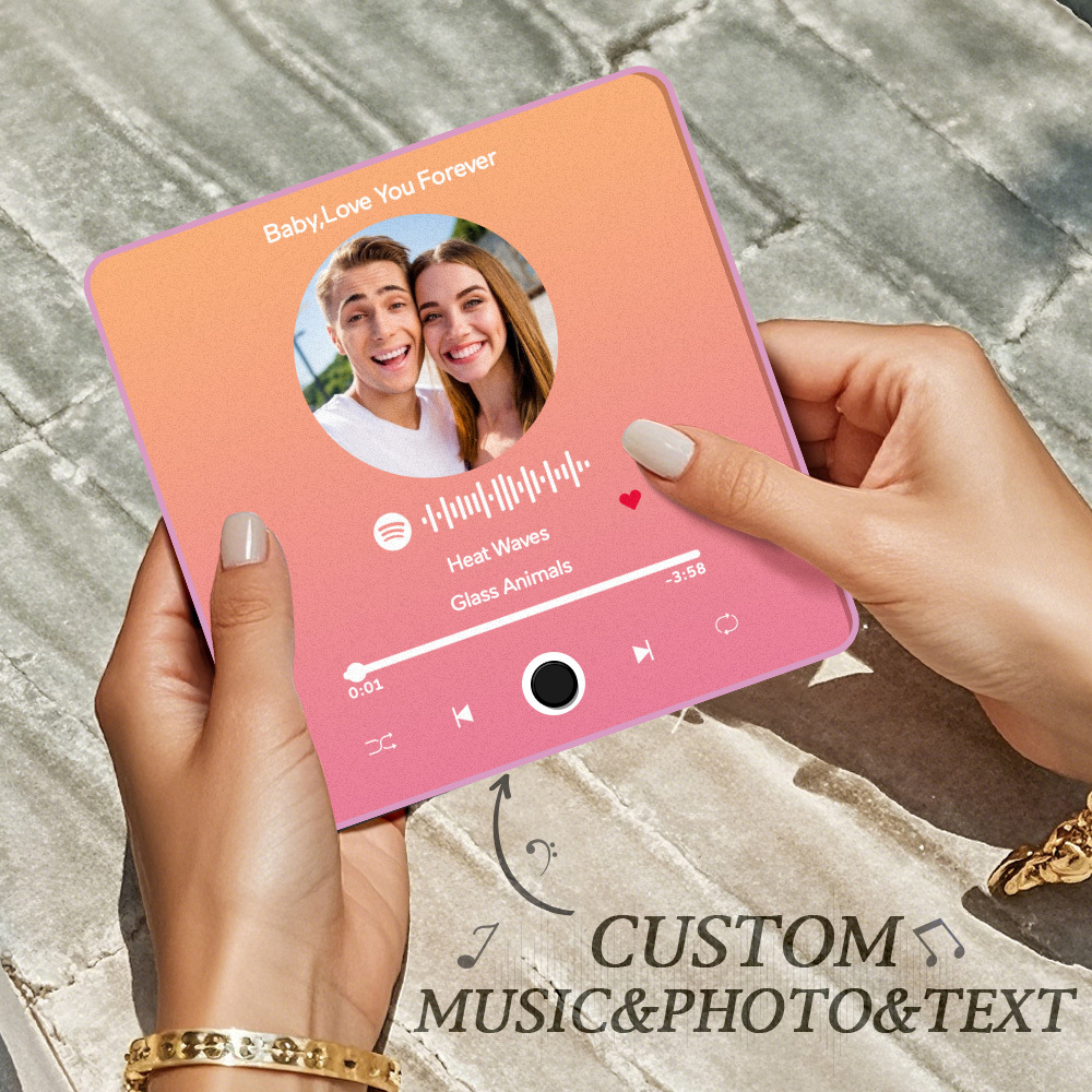 Personalized Photo Album Fridge Magnet Music Wall Photo Sticker Music Movement That Can Be Played Without Cell Phone Music Fridge Magnet Pro Can Play Songs - MyPhotoSocksAu