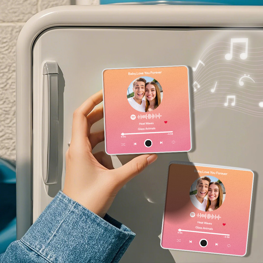 Personalized Photo Album Fridge Magnet Music Wall Photo Sticker Music Movement That Can Be Played Without Cell Phone Music Fridge Magnet Pro Can Play Songs - MyPhotoSocksAu