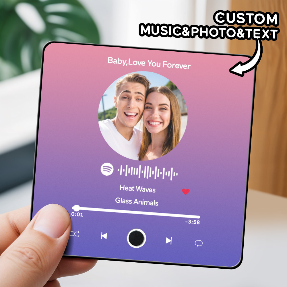 Personalized Photo Album Fridge Magnet Music Wall Photo Sticker Music Movement That Can Be Played Without Cell Phone Music Fridge Magnet Pro Can Play Songs - MyPhotoSocksAu
