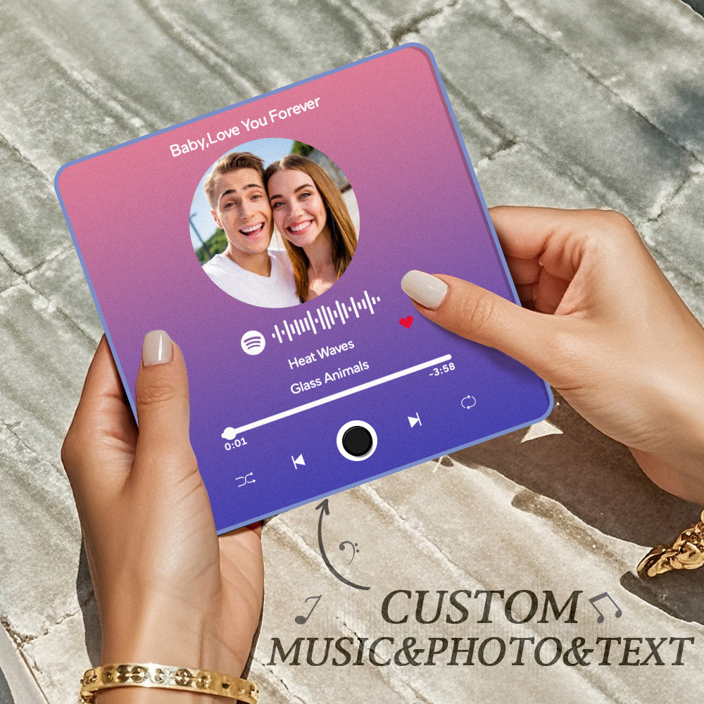 Personalized Photo Album Fridge Magnet Music Wall Photo Sticker Music Movement That Can Be Played Without Cell Phone Music Fridge Magnet Pro Can Play Songs - MyPhotoSocksAu