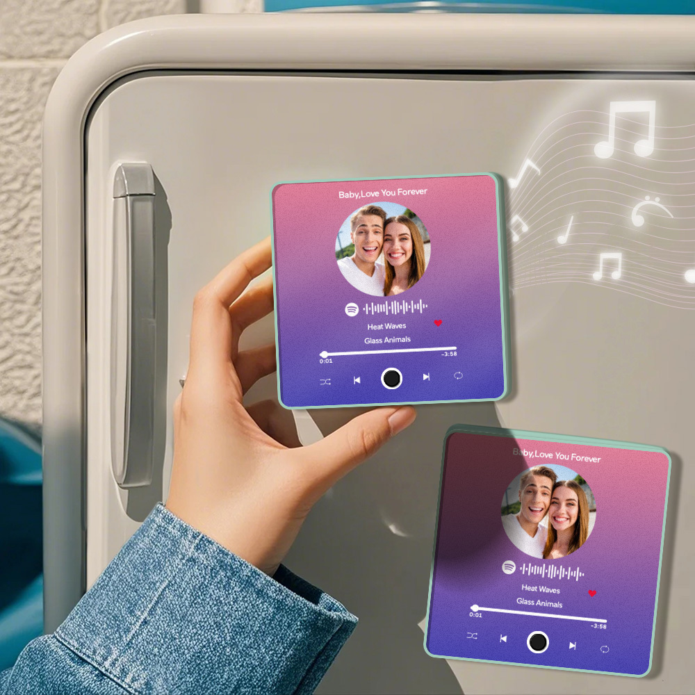 Personalized Photo Album Fridge Magnet Music Wall Photo Sticker Music Movement That Can Be Played Without Cell Phone Music Fridge Magnet Pro Can Play Songs - MyPhotoSocksAu
