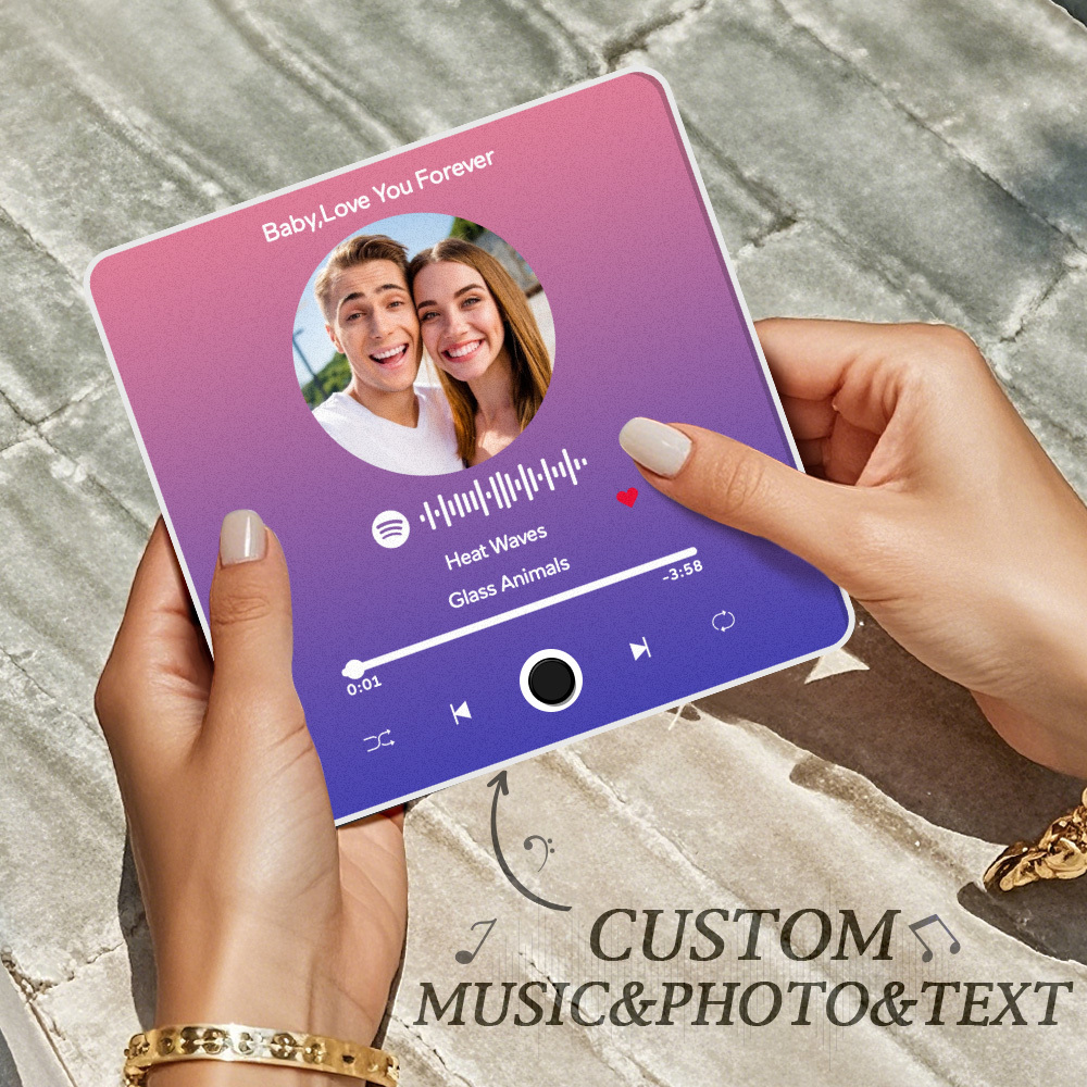 Personalized Photo Album Fridge Magnet Music Wall Photo Sticker Music Movement That Can Be Played Without Cell Phone Music Fridge Magnet Pro Can Play Songs - MyPhotoSocksAu