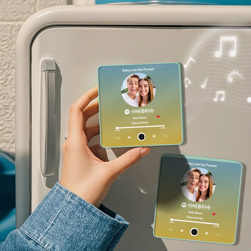 Personalized Photo Album Fridge Magnet Music Wall Photo Sticker Music Movement That Can Be Played Without Cell Phone Music Fridge Magnet Pro Can Play Songs - MyPhotoSocksAu