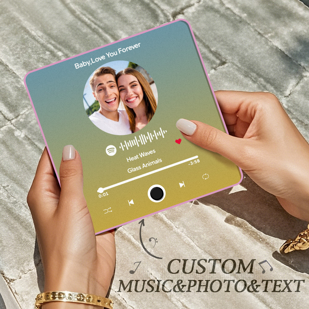 Personalized Photo Album Fridge Magnet Music Wall Photo Sticker Music Movement That Can Be Played Without Cell Phone Music Fridge Magnet Pro Can Play Songs - MyPhotoSocksAu