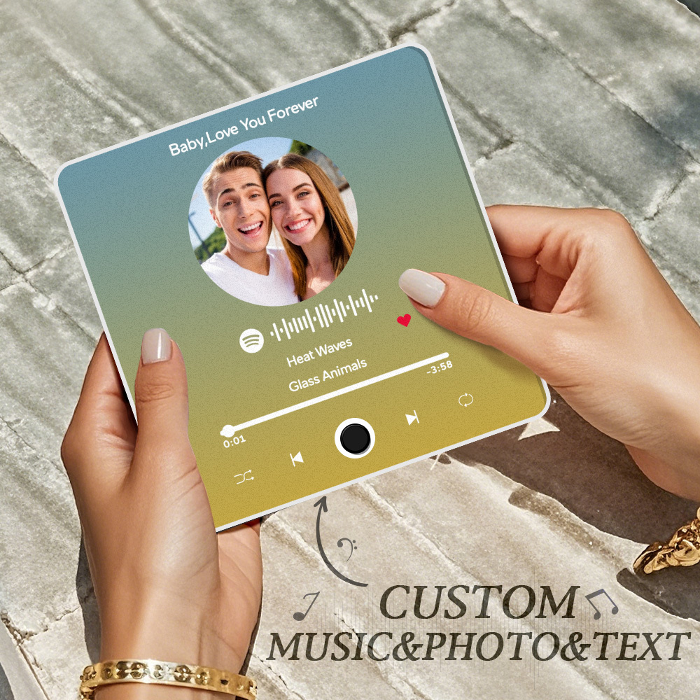 Personalized Photo Album Fridge Magnet Music Wall Photo Sticker Music Movement That Can Be Played Without Cell Phone Music Fridge Magnet Pro Can Play Songs - MyPhotoSocksAu