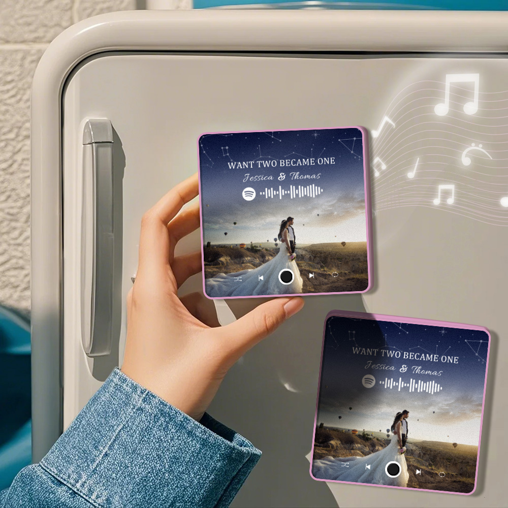 Personalized Photo Album Fridge Magnet Music Wall Photo Sticker Music Movement That Can Be Played Without Cell Phone Music Fridge Magnet Pro Can Play Songs - MyPhotoSocksAu