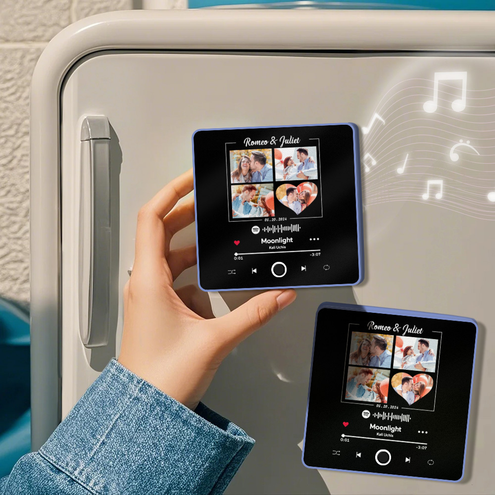 Personalized Photo Album Fridge Magnet Music Wall Photo Sticker Music Movement That Can Be Played Without Cell Phone Music Fridge Magnet Pro Can Play Songs - MyPhotoSocksAu
