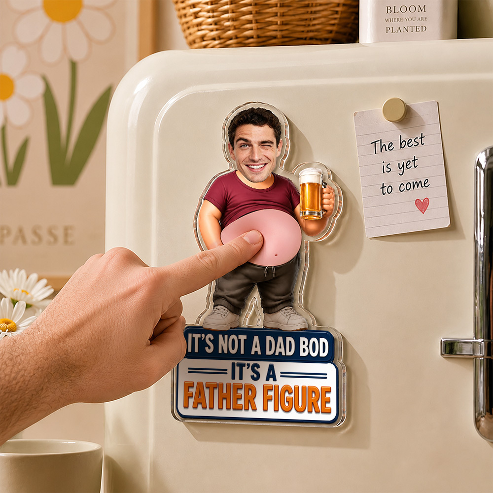 Custom Photo Fridge Magnet for Dad, Personalized Funny Dad Magnet, Dad Tax Gift, Custom Face Magnet, Gift for Father, Father’s Day Gift - MyPhotoSocksAu