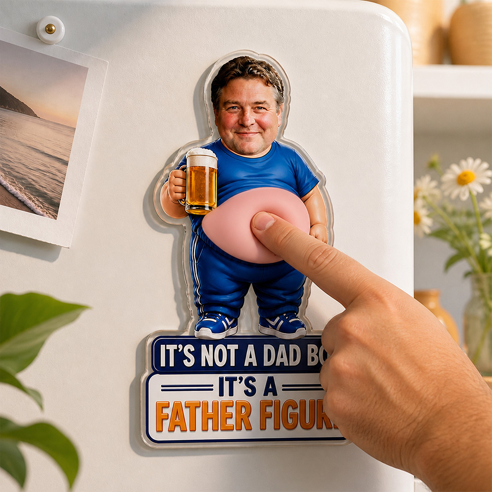 Custom Photo Fridge Magnet for Dad, Personalized Funny Dad Magnet, Dad Tax Gift, Custom Face Magnet, Gift for Father, Father’s Day Gift - MyPhotoSocksAu