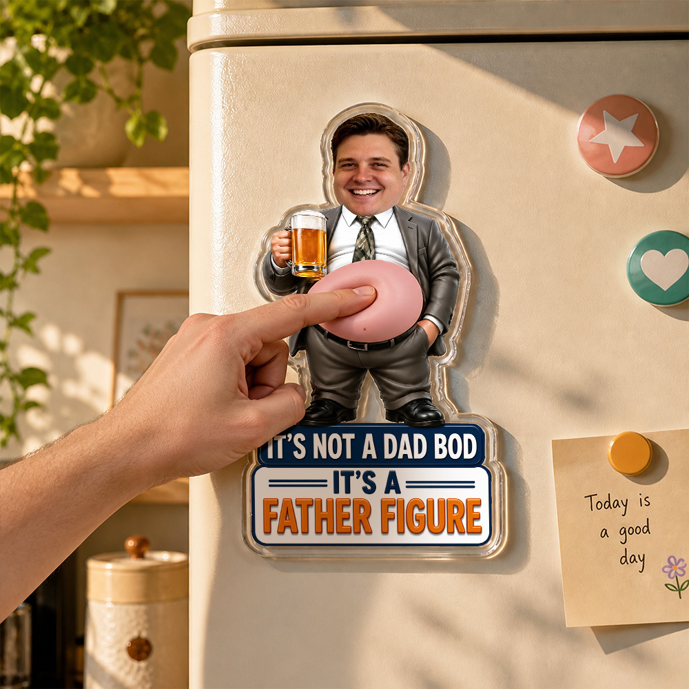 Custom Photo Fridge Magnet for Dad, Personalized Funny Dad Magnet, Dad Tax Gift, Custom Face Magnet, Gift for Father, Father’s Day Gift - MyPhotoSocksAu