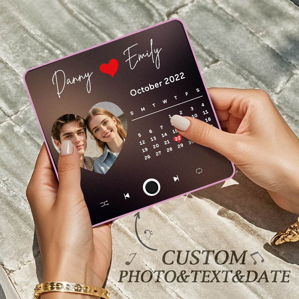 Custom Multi Photo Album Music Fridge Magnet  Photo and Text Music Fridge Personalized Phone Music Fridge Magnet Pro - MyPhotoSocksAu