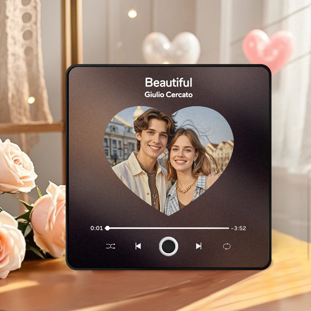 Personalized Photo Album Fridge Magnet Music Wall Photo Sticker Music Movement That Can Be Played Without Cell Phone Music Fridge Magnet Pro Can Play Songs Valentines Gift - MyPhotoSocksAu