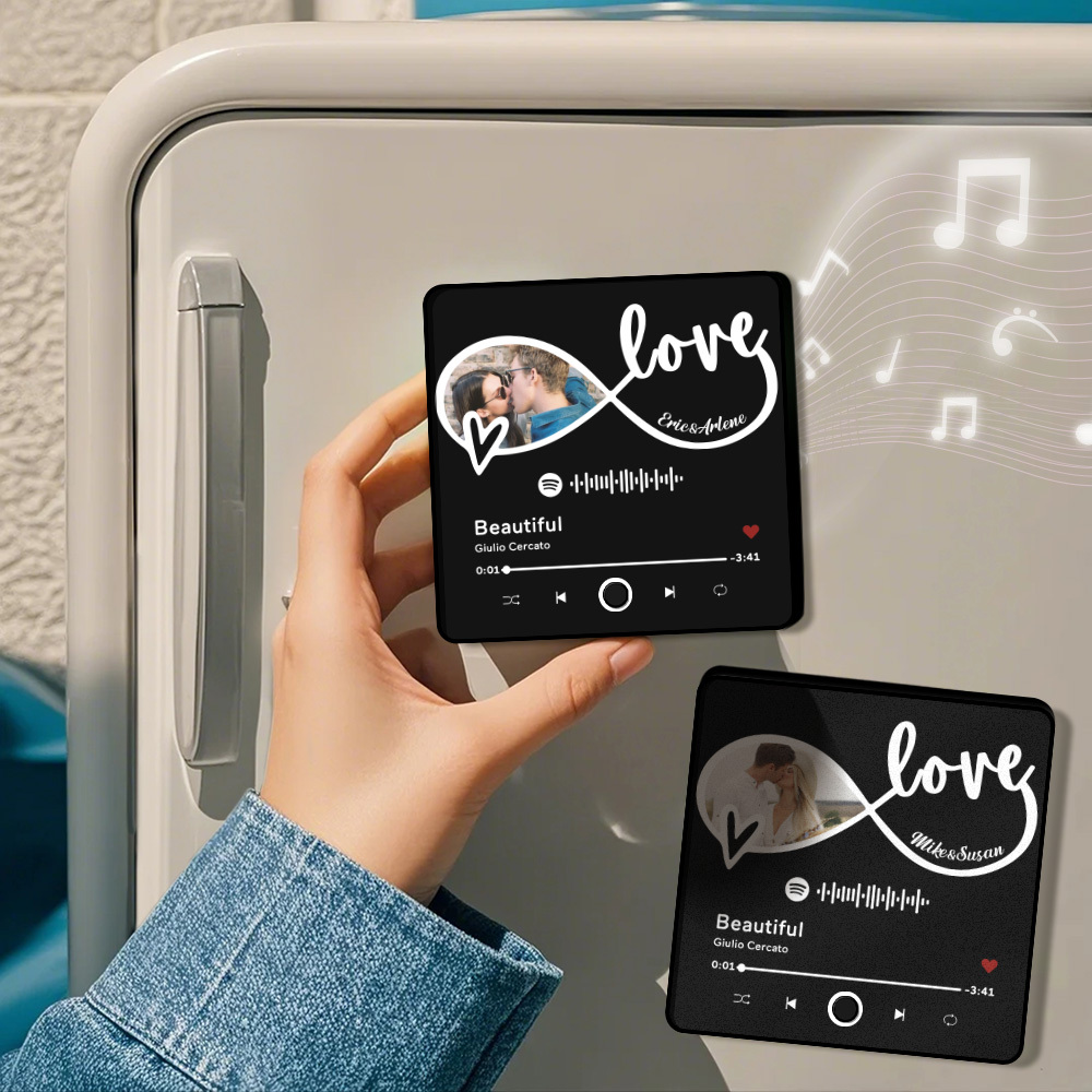 Custom Photo Album Music Fridge Magnet Flower Custom Music Fridge Magnet Pro - MyPhotoSocksAu