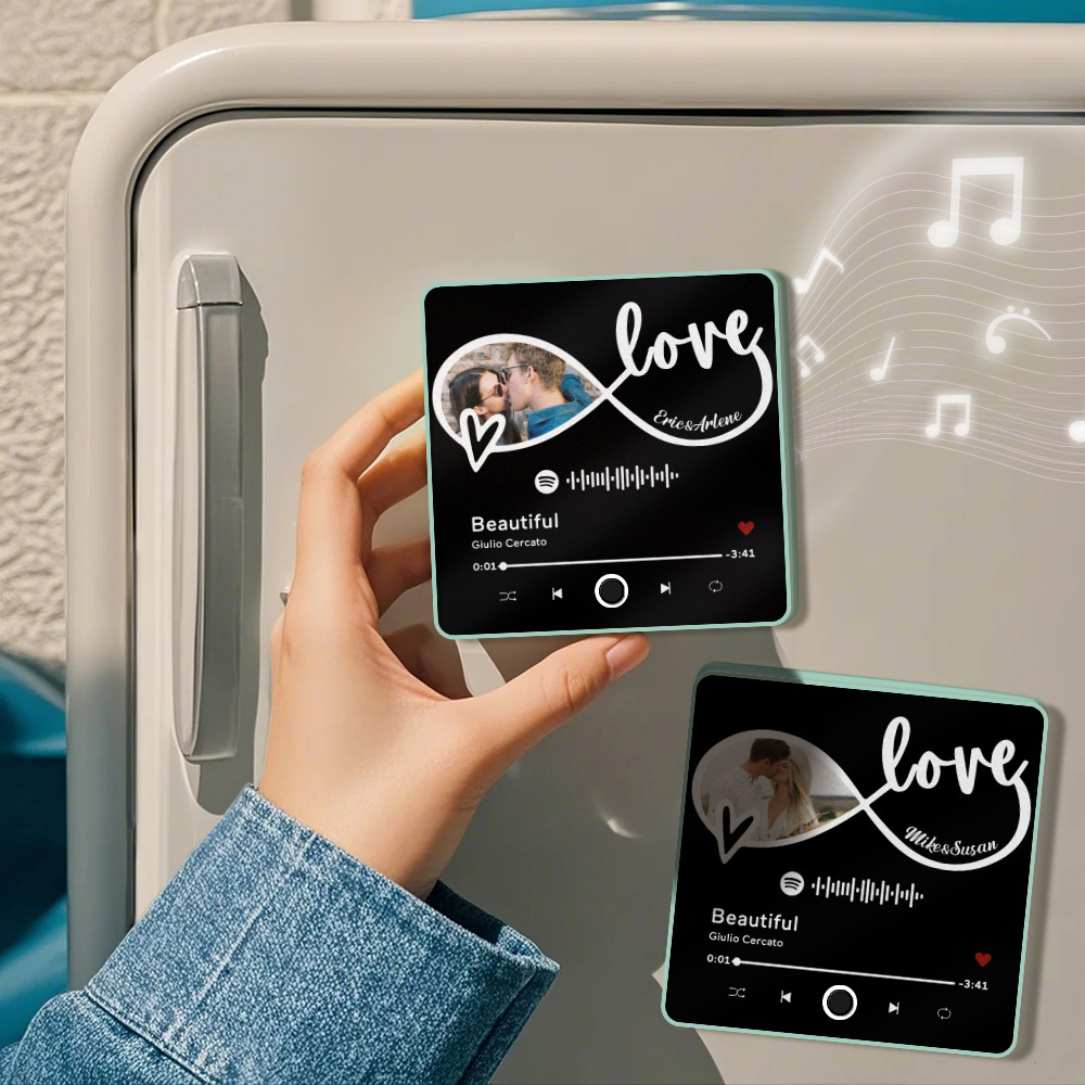 Custom Photo Album Music Fridge Magnet Flower Custom Music Fridge Magnet Pro - MyPhotoSocksAu