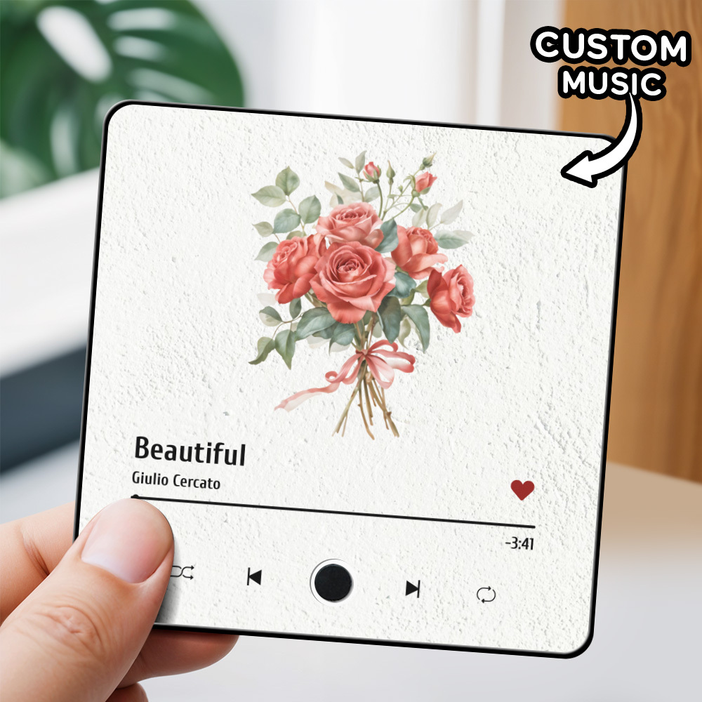 Custom Photo Album Music Fridge Magnet Flower Custom Music Fridge Magnet Pro