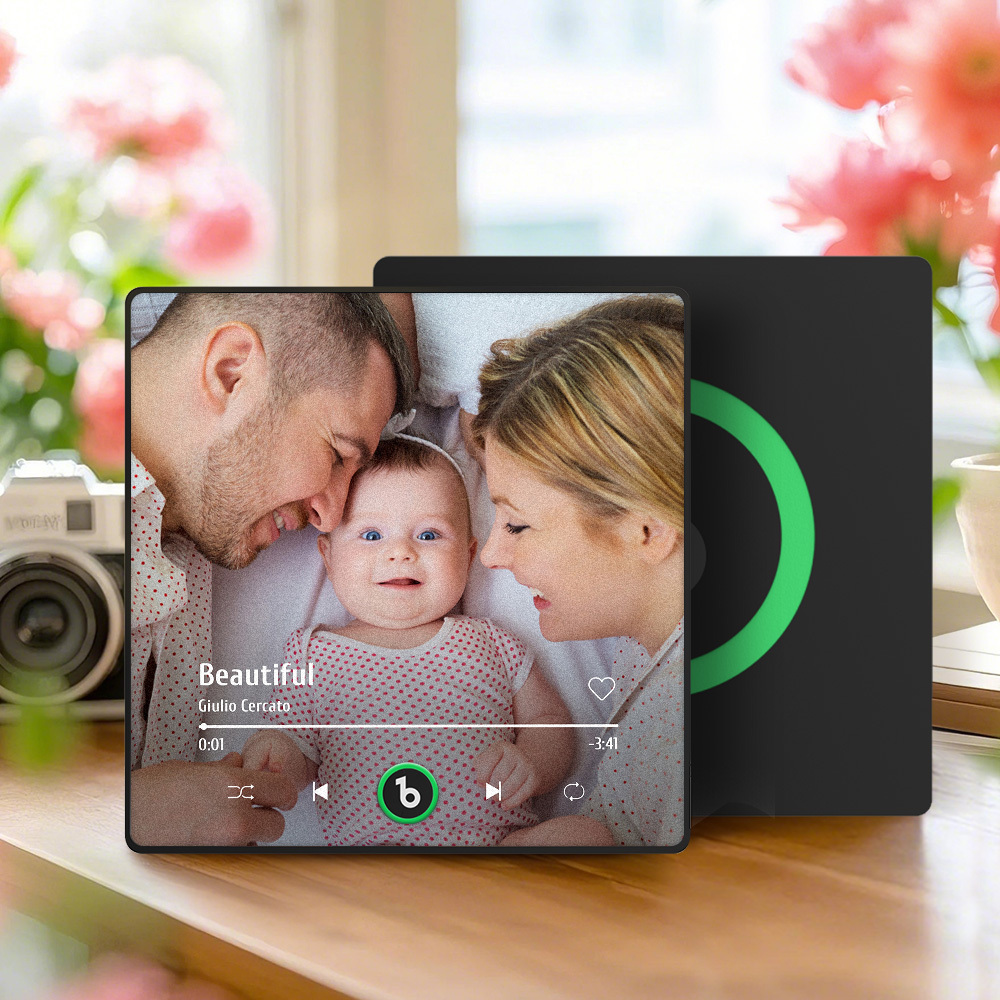 Custom Mother's day Music Fridge Magnet Gift Colorful Frame Album Fridge Magnet Music Wall Photo Sticker Music Movement That Can Be Played Gift - MyPhotoSocksAu