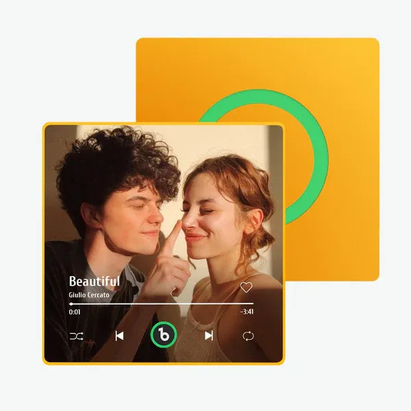 Custom Music Fridge Magnet Colorful Frame Album Fridge Magnet Music Wall Photo Sticker Music Movement That Can Be Played Gift for Couple - MyPhotoSocksAu