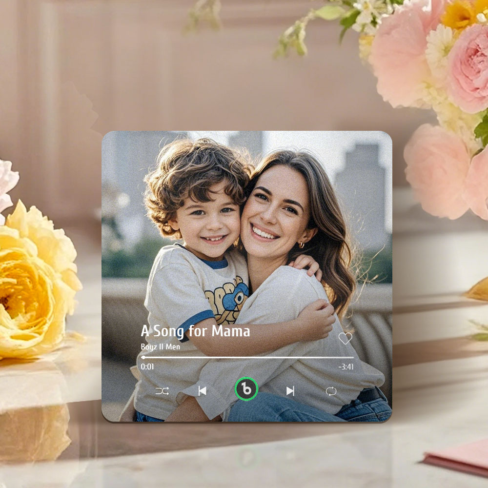 Mother's day Personalized Music Fridge Magnet Colorful Frame Album Fridge Magnet Music Wall Photo Sticker Music Movement That Can Be Played Gift - MyPhotoSocksAu