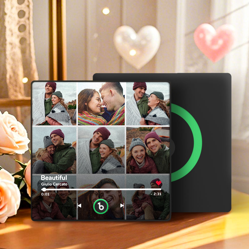 Custom Mother's day Music Fridge Magnet Gift Colorful Frame Album Fridge Magnet Music Wall Photo Sticker Music Movement That Can Be Played Gift - MyPhotoSocksAu