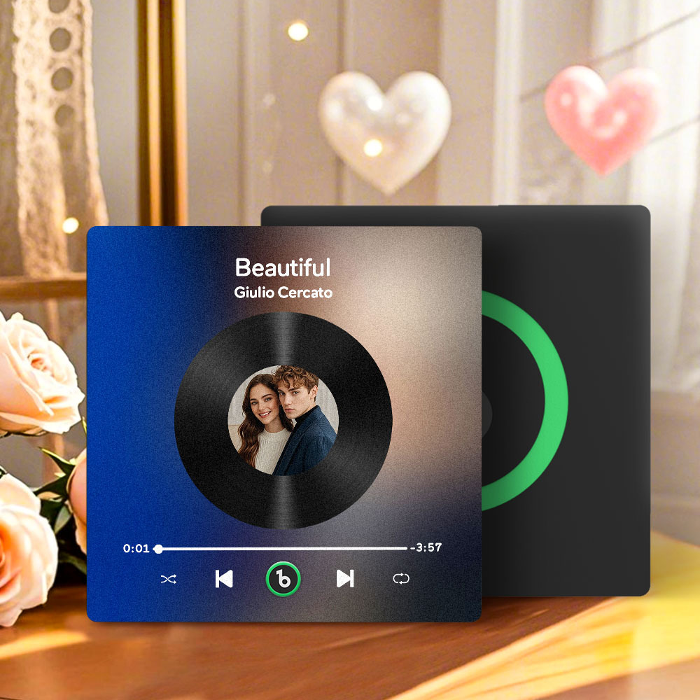 Custom Mother's day Music Fridge Magnet Gift Colorful Frame Album Fridge Magnet Music Wall Photo Sticker Music Movement That Can Be Played Gift - MyPhotoSocksAu