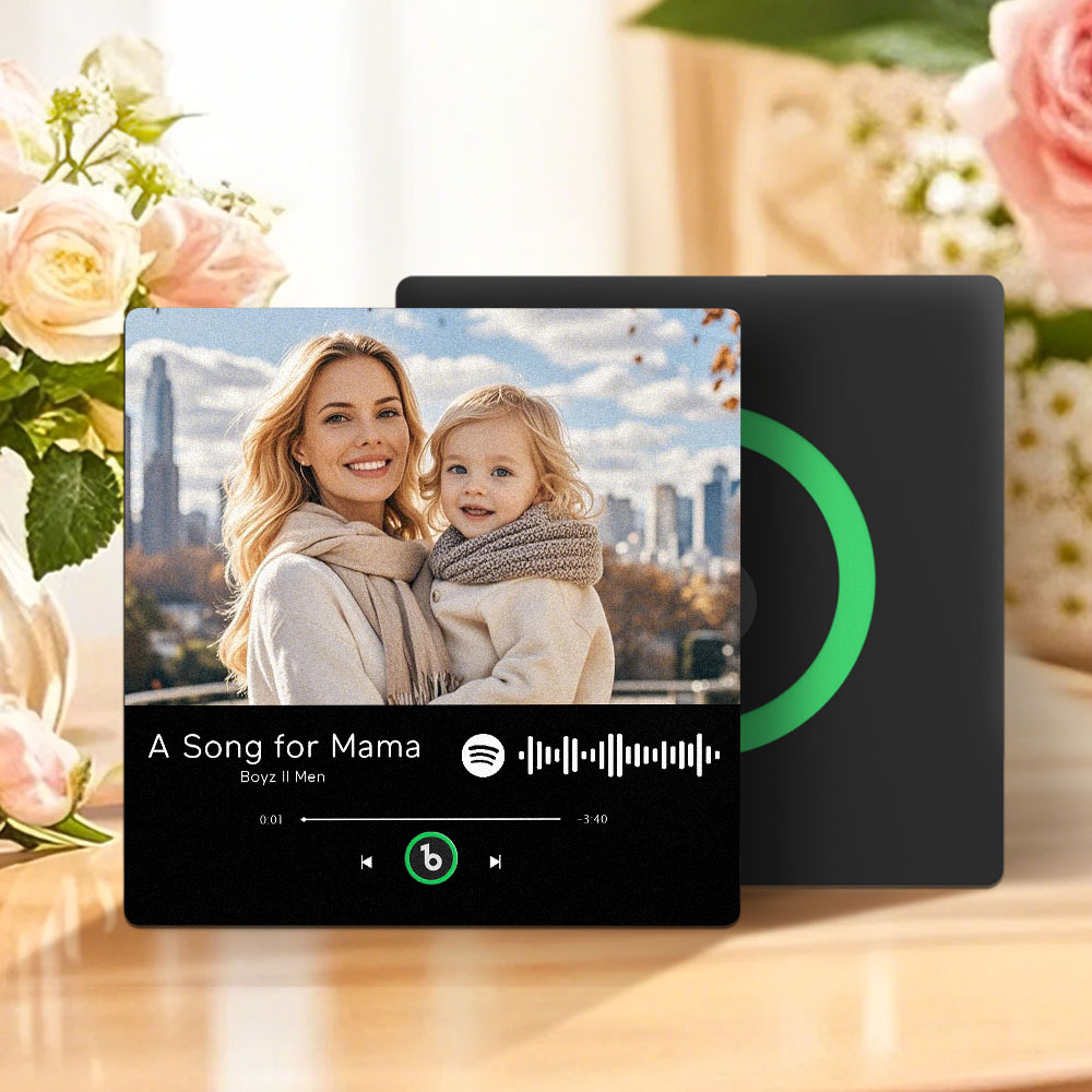 Personalized Music Fridge Magnet Mother's day Gift Colorful Frame Album Fridge Magnet Music Wall Photo Sticker Music Movement That Can Be Played Gift - MyPhotoSocksAu