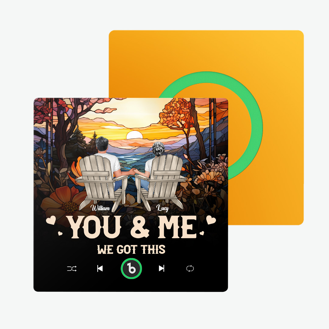 Custom Music Fridge Magnet Colorful Personalized Album Fridge Magnet That Can Be Played Song Anniversary Gift Sunset for Couple - MyPhotoSocksAu