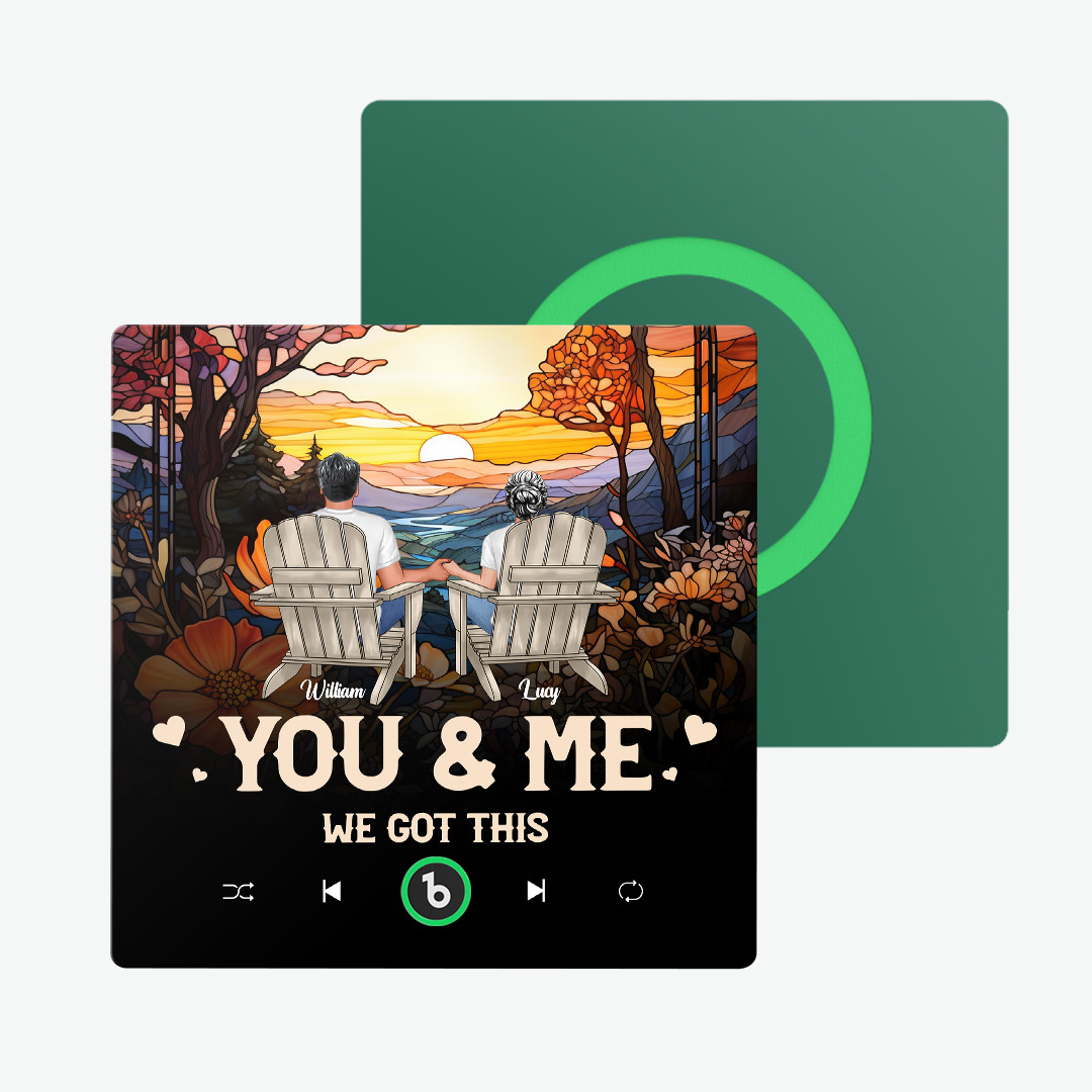 Custom Music Fridge Magnet Colorful Personalized Album Fridge Magnet That Can Be Played Song Anniversary Gift Sunset for Couple - MyPhotoSocksAu