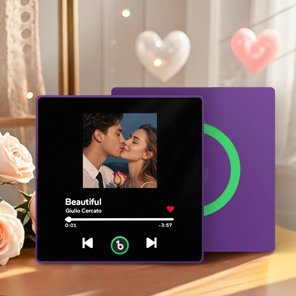 Custom Amethyst Purple  Music Fridge Magnet New 4.0 Upgrade Music Wall Photo Sticker That Plays Music Without Cell Phone Multiple Styles Couple Gifts