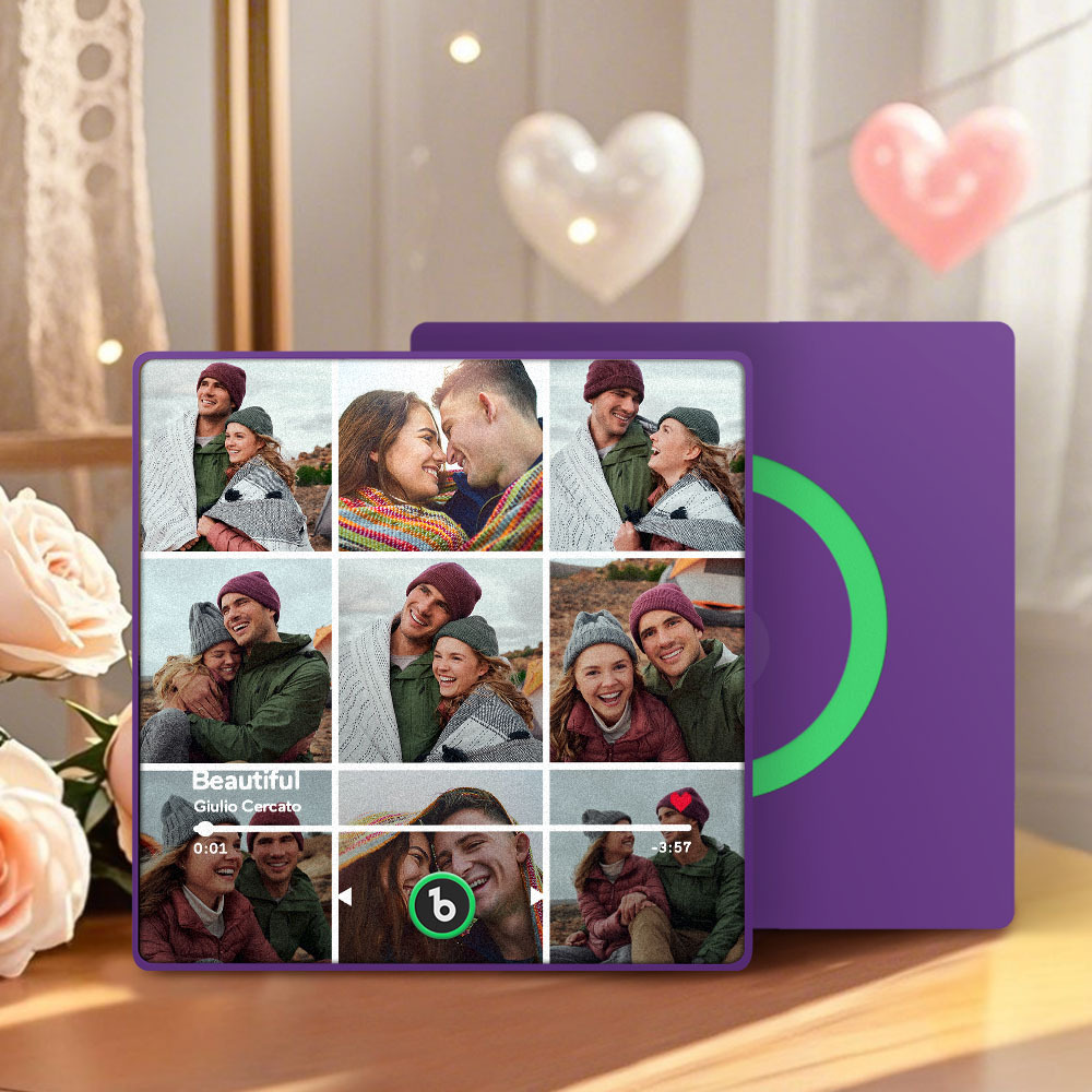 Custom Amethyst Purple  Music Fridge Magnet New 4.0 Upgrade Music Wall Photo Sticker That Plays Music Without Cell Phone Multiple Styles Couple Gifts