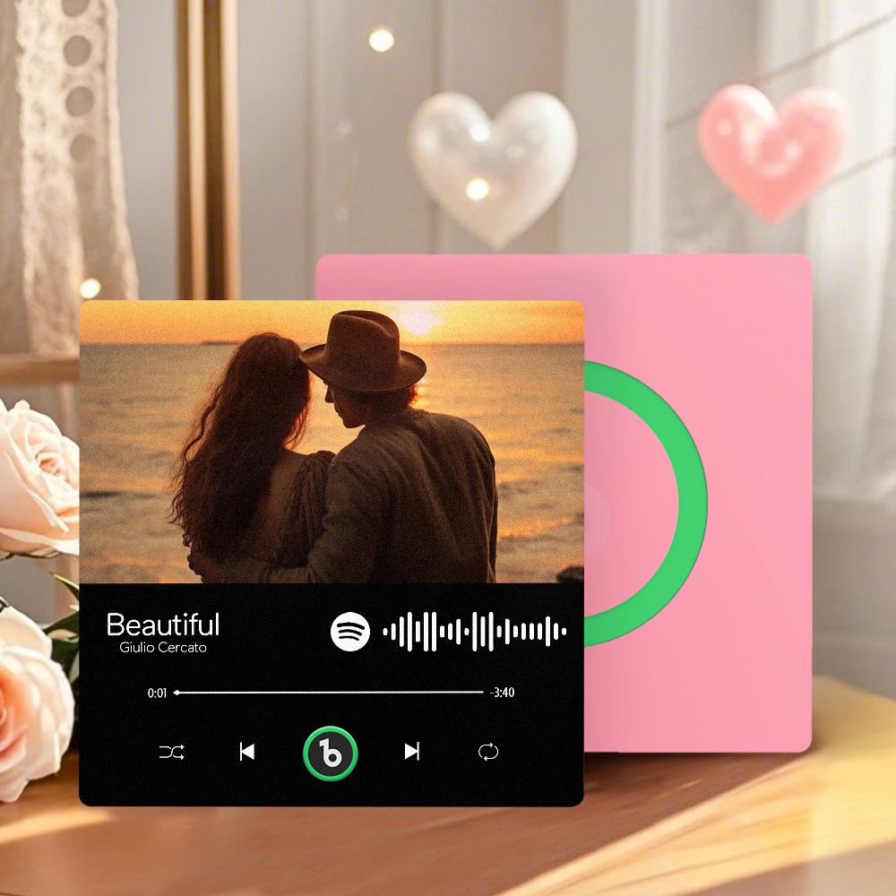 Custom Music Fridge Magnet Music Wall Photo Sticker That Plays Music Without Cell Phone Multiple Styles Couple Gifts