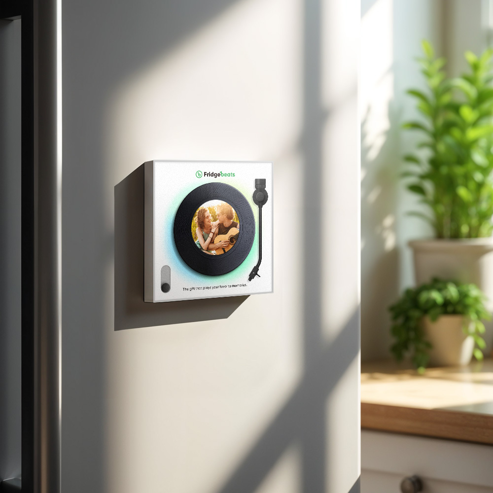 Custom Music & Photo Fridge Magnet Can Customize 1-6 Vinyl and Songs - MyPhotoSocksAu