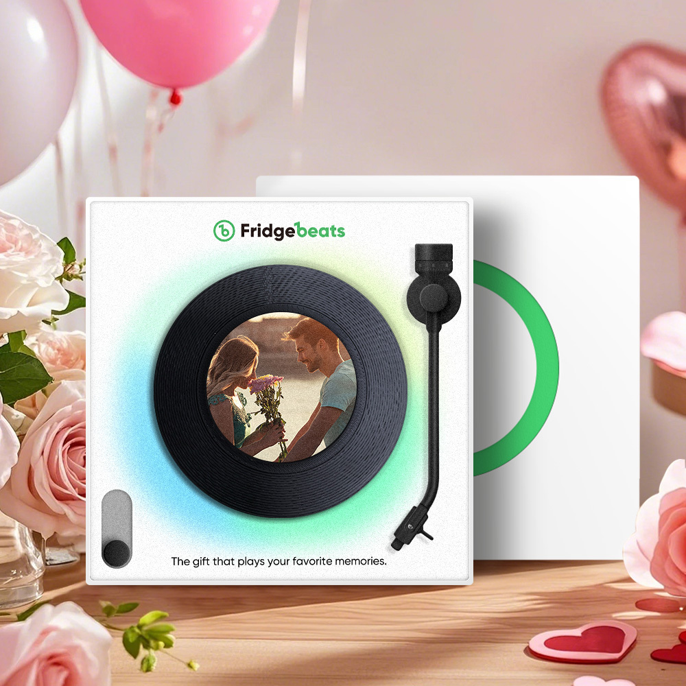 Custom Music & Photo Fridge Magnet Can Customize 1-6 Vinyl and Songs - MyPhotoSocksAu