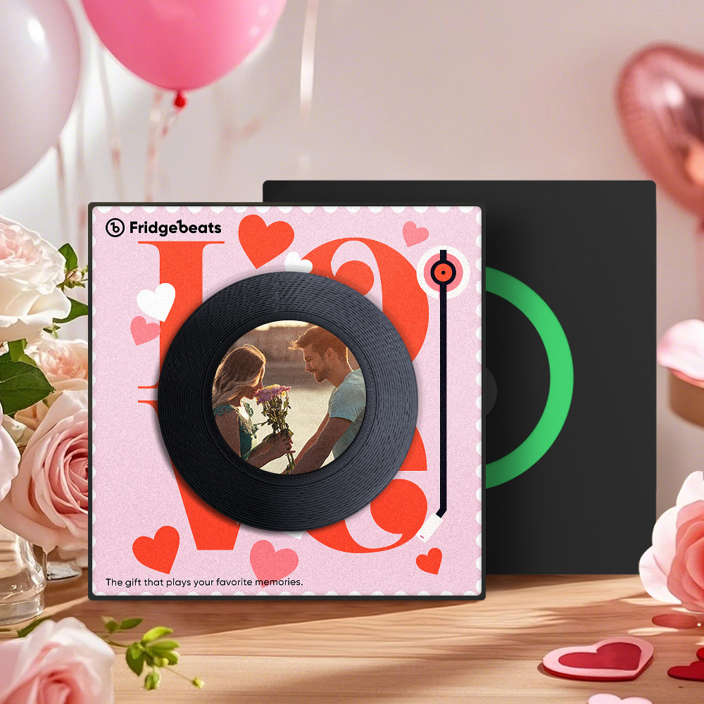 Custom Music & Photo Fridge Magnet Can Customize 1-6 Vinyl and Songs - MyPhotoSocksAu