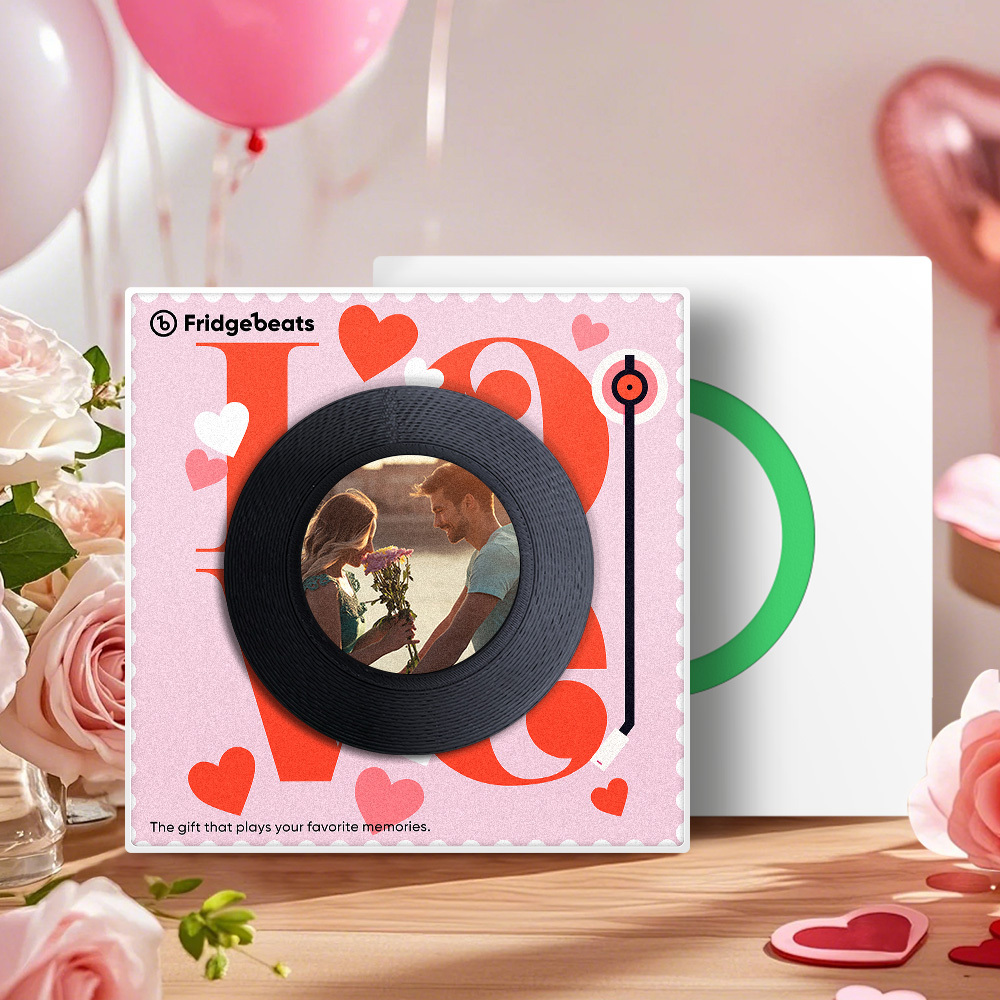 Custom Music & Photo Fridge Magnet Can Customize 1-6 Vinyl and Songs - MyPhotoSocksAu