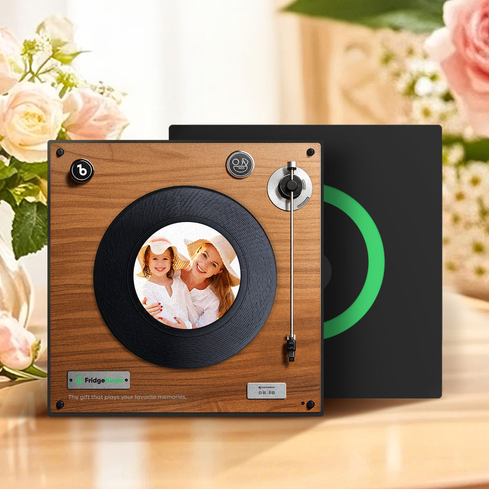Mother's Day Gift Custom Music & Photo Fridge Magnet Can Customize 1-6 Vinyl and Songs - MyPhotoSocksAu