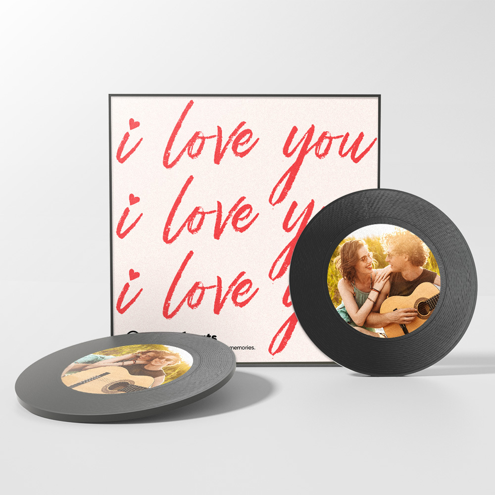 Custom Music & Photo Fridge Magnet Can Customize 1-6 Vinyl and Songs - MyPhotoSocksAu