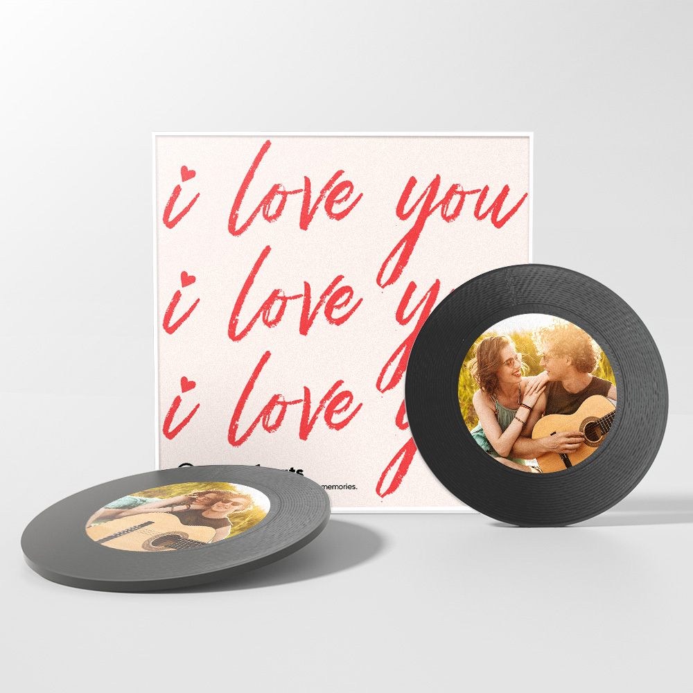 Custom Music & Photo Fridge Magnet Can Customize 1-6 Vinyl and Songs - MyPhotoSocksAu